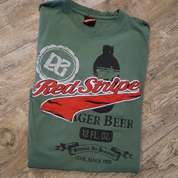 Shirts Mens Red Stripe Beer Tshirt Poshmark